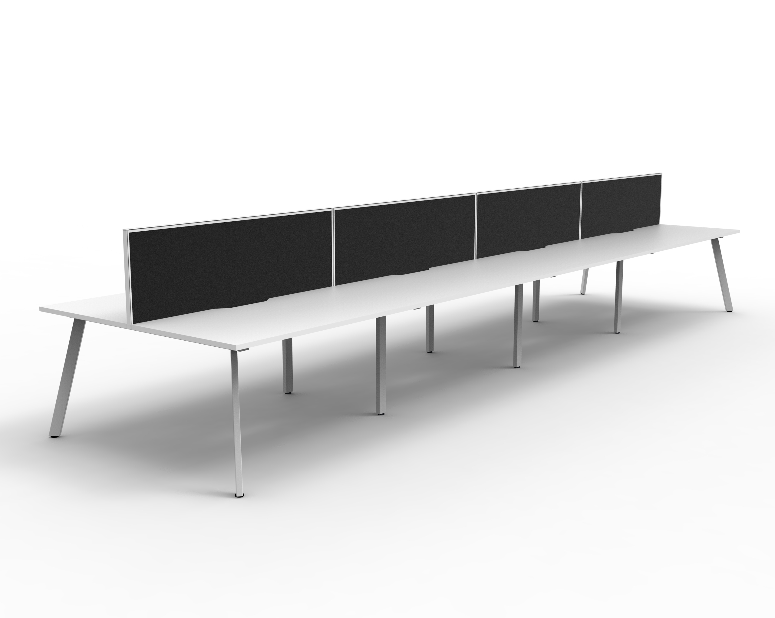 Eternity 8 Person Double Sided Workstation - With Screen